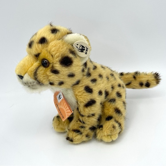 Vtg WWF World Wildlife Fund 1986 Cheetah Leopard Plush - Picture 2 of 6